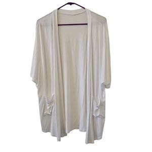 White Open Front Cardigan Womens XL New